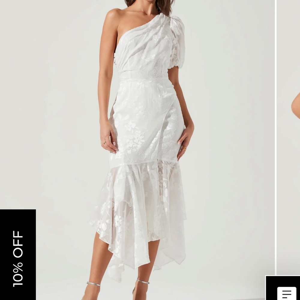ASTR Santorini White Midi Dress size Large